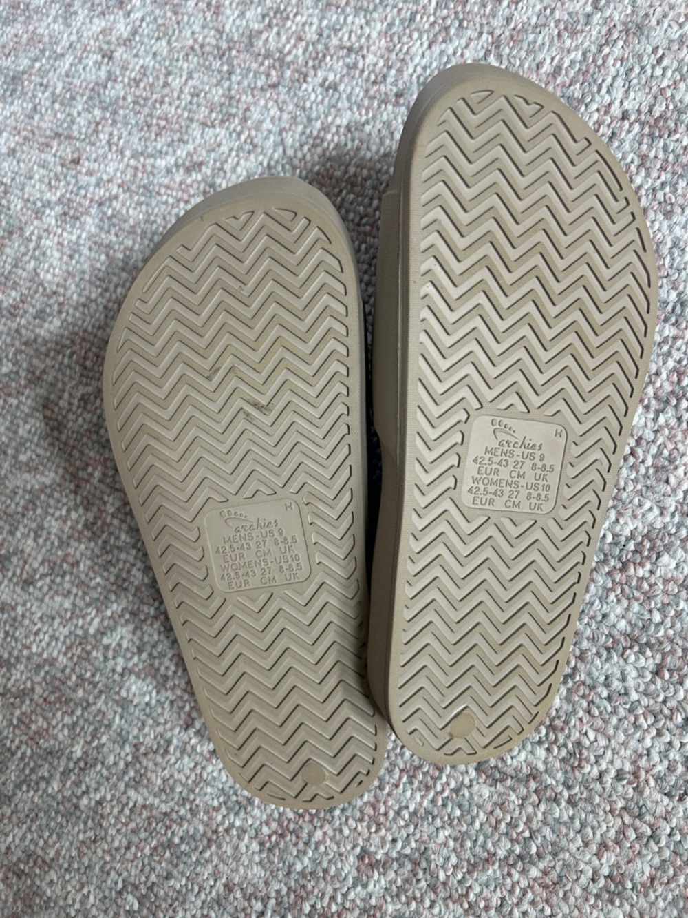 Archies Women's size US10 or Men’s size US9 Slide Sandals in Taupe Beige - Picture 2 of 11